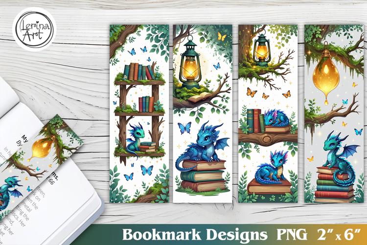 Cute Dragon Printable Bookmark 4 PNG