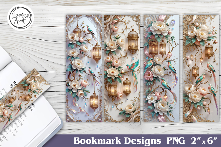 Magnolia Printable Bookmark 4 PNG