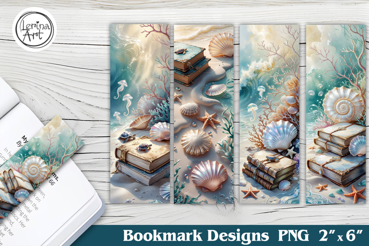 Summer Ocean Printable Bookmark 4 PNG