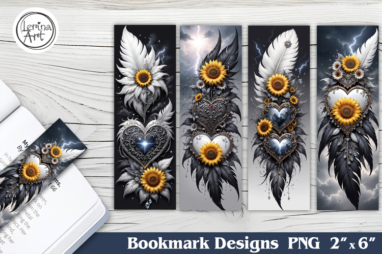 Sunflower Printable Bookmark 4 PNG