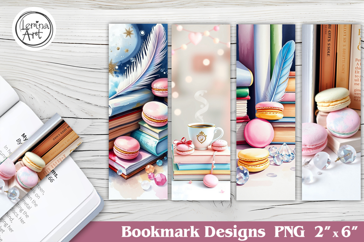 Macaroon Printable Bookmark 4 PNG