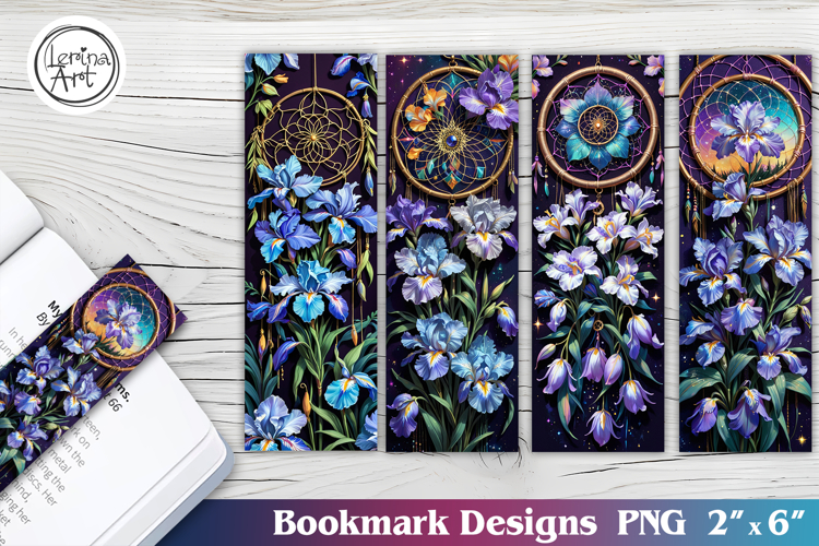 Flower Dream Catcher Printable Bookmark 4 PNG