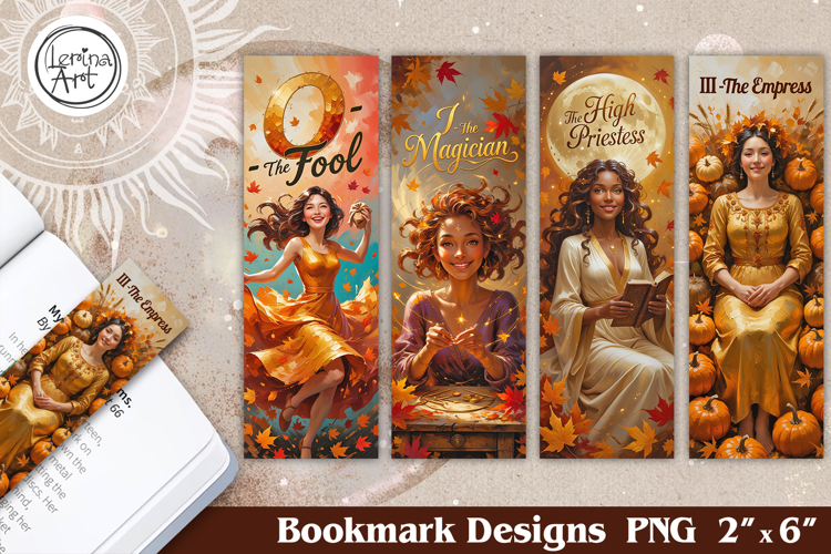 Major Arcana Tarot Bookmarks |Tarot Bookmarks Autumn
