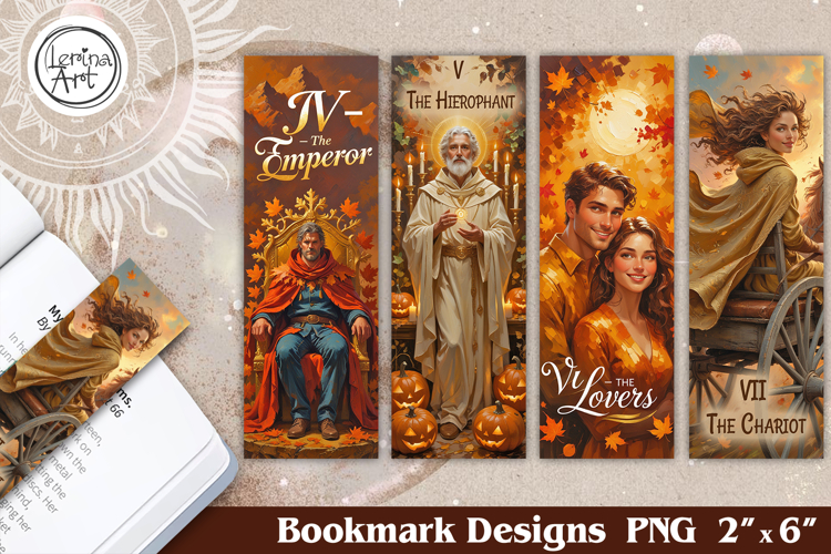 Major Arcana Tarot Bookmarks |Tarot Bookmarks Autumn