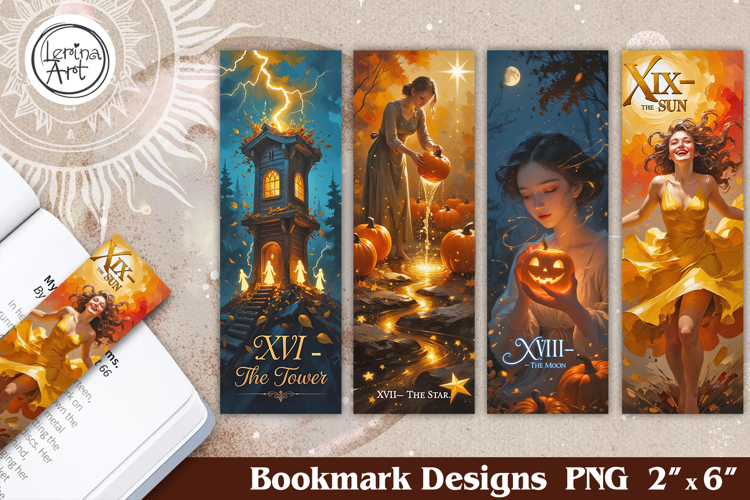 Major Arcana Tarot Bookmarks |Tarot Bookmarks Autumn