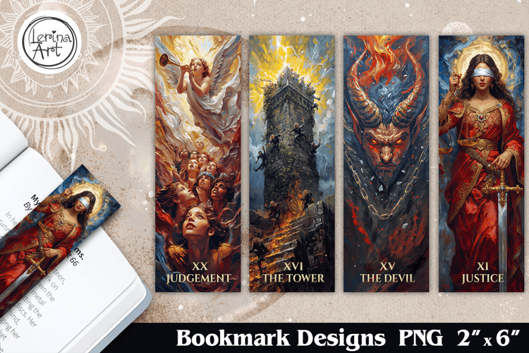 Major Arcana Tarot Bookmarks |Mystical Witchy Book Accessori