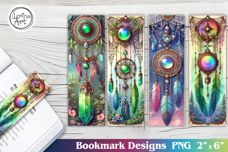 Boho Feather Printable Bookmark 4 PNG