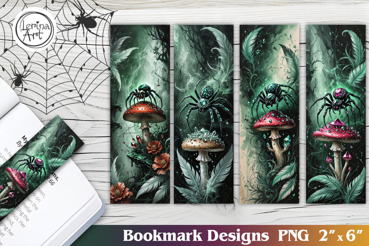 Spider / Halloween Printable Bookmark 4 PNG