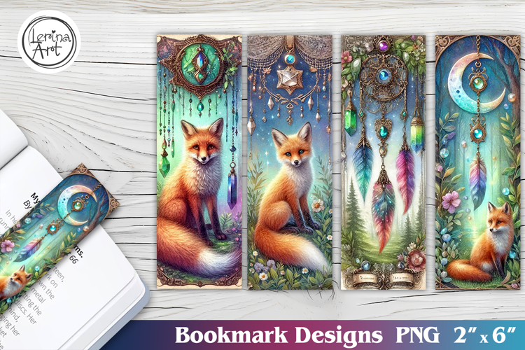 Fox Dream catcher Printable Bookmark 4 PNG