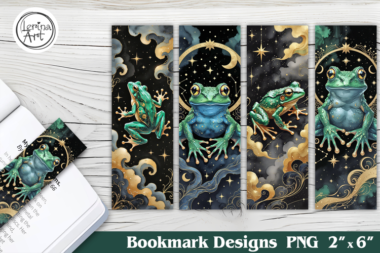 Frog Printable Bookmark 4 PNG