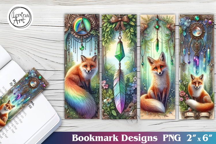 Fox Dream catcher Printable Bookmark 4 PNG