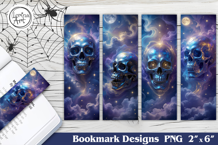 Skull Printable Bookmark 4 PNG
