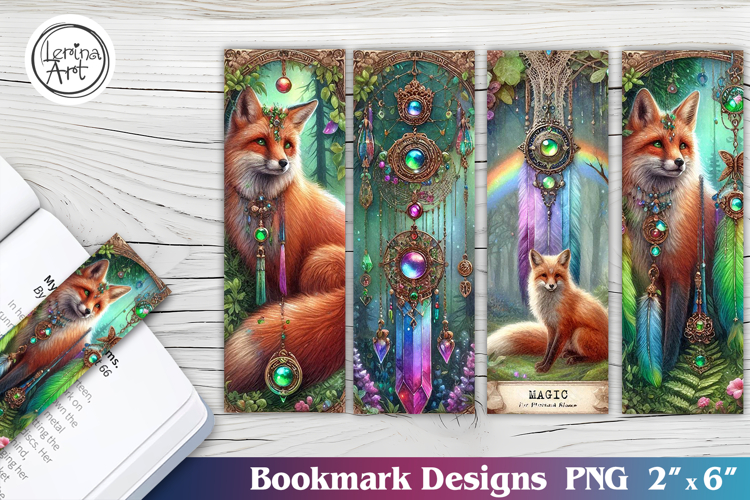 Fox Dream catcher Printable Bookmark 4 PNG