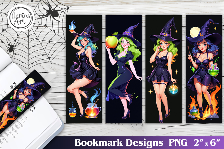 Witch Printable Bookmark 4 PNG
