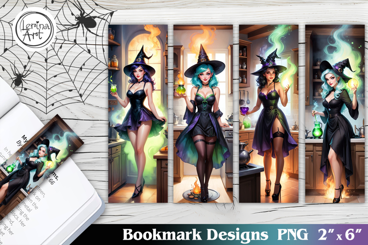 Witch Printable Bookmark 4 PNG