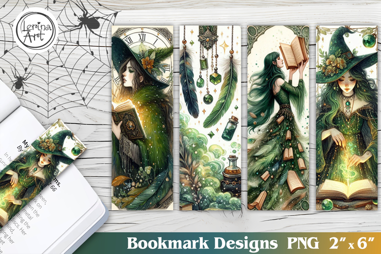 Forest Witch Printable Bookmark 4 PNG