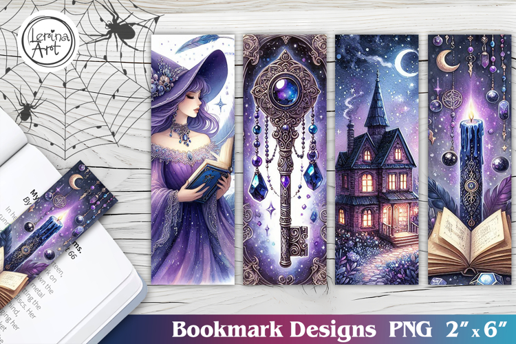 Whimsical Witch Printable Bookmark 4 PNG