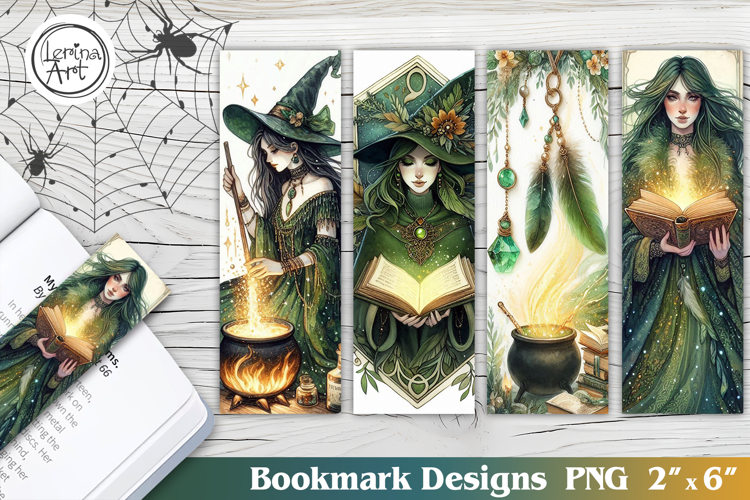 Forest Witch Printable Bookmark 4 PNG