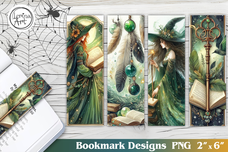 Forest Witch Printable Bookmark 4 PNG