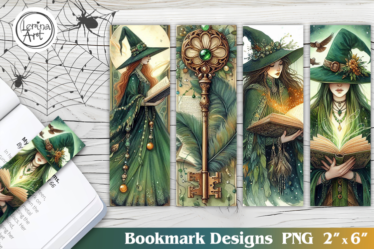 Forest Witch Printable Bookmark 4 PNG