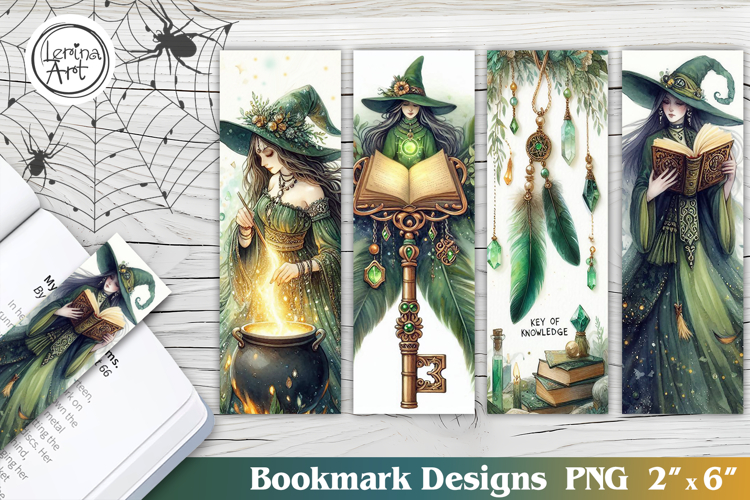 Forest Witch Printable Bookmark 4 PNG