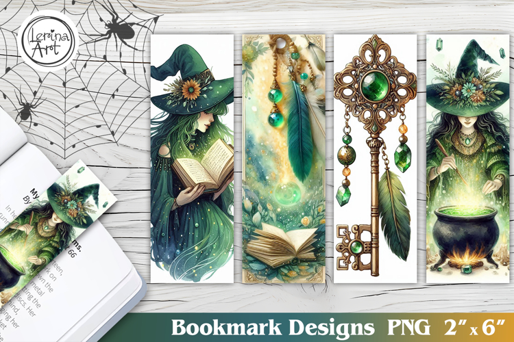 Forest Witch Printable Bookmark 4 PNG