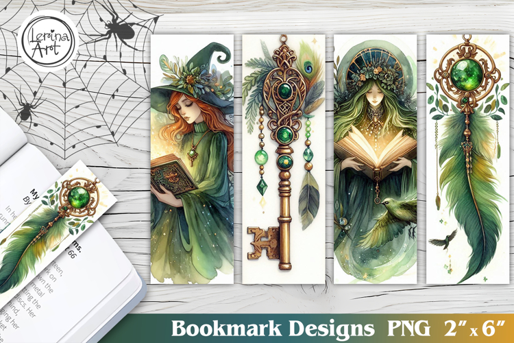 Forest Witch Printable Bookmark 4 PNG