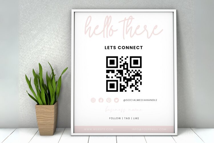 Social Media Sign Template example image 1
