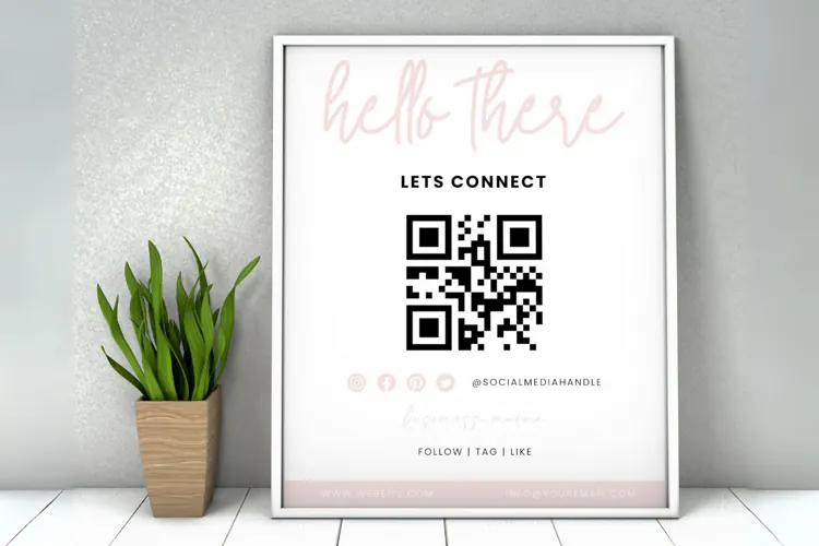 Social Media Sign Template