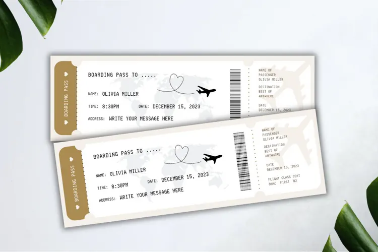 Canva Fake Boarding Pass Template
