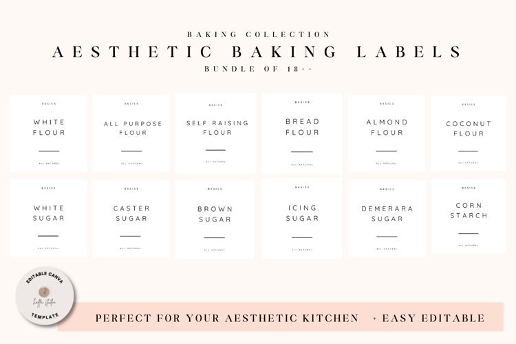 Editable Baking Collection Labels Template example image 1