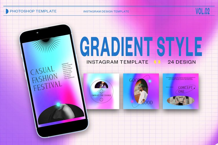 Gradient Instagram Template | PSD