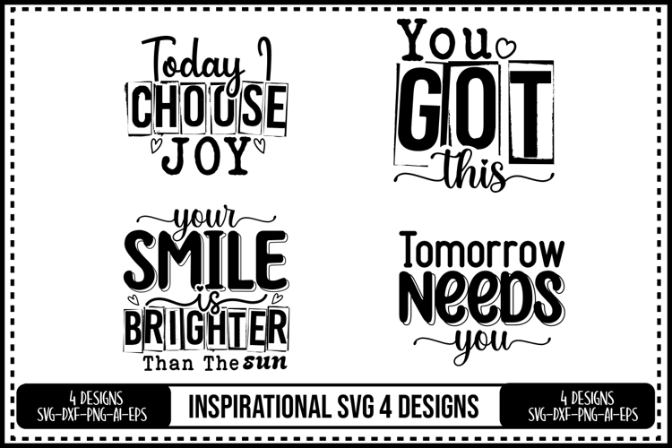 Inspirational Svg 4 Designs, Self Love Svg