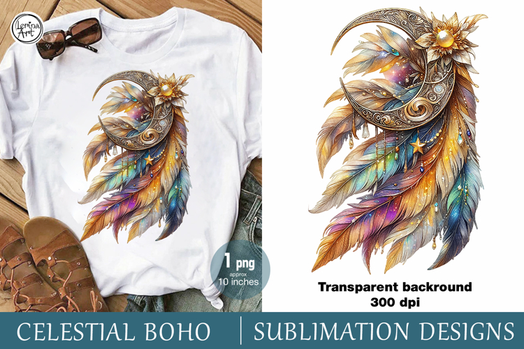 Celestial Boho Sublimation design PNG