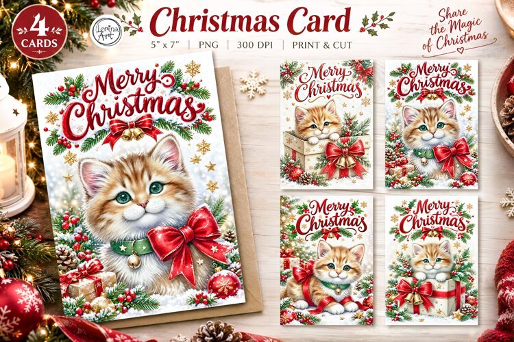 Merry Christmas Card. Printable cards
