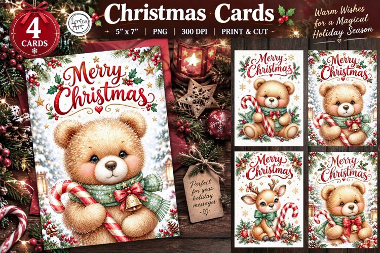 Merry Christmas Card. Printable cards