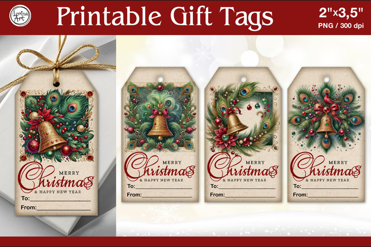 Christmas Gift Tags|Christmas Bell| PNG Sublimation
