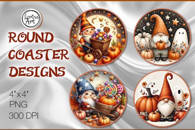 Halloween Coaster Design, 4 PNG