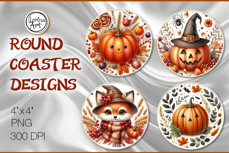 Halloween Coaster Design, 4 PNG