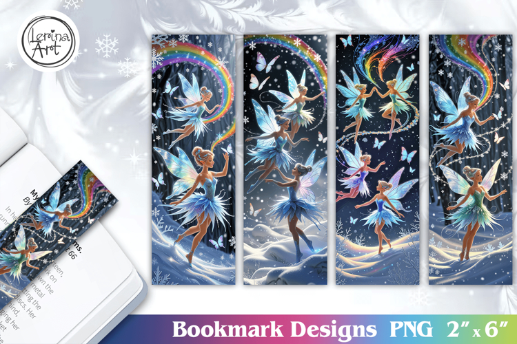 Snow Fairy Printable Bookmark 4 PNG