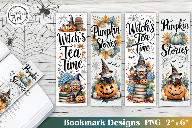 halloween / Cute Gnome / Printable Bookmark 4 PNG