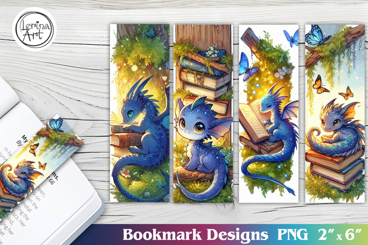 Cute Dragon Printable Bookmark 4 PNG
