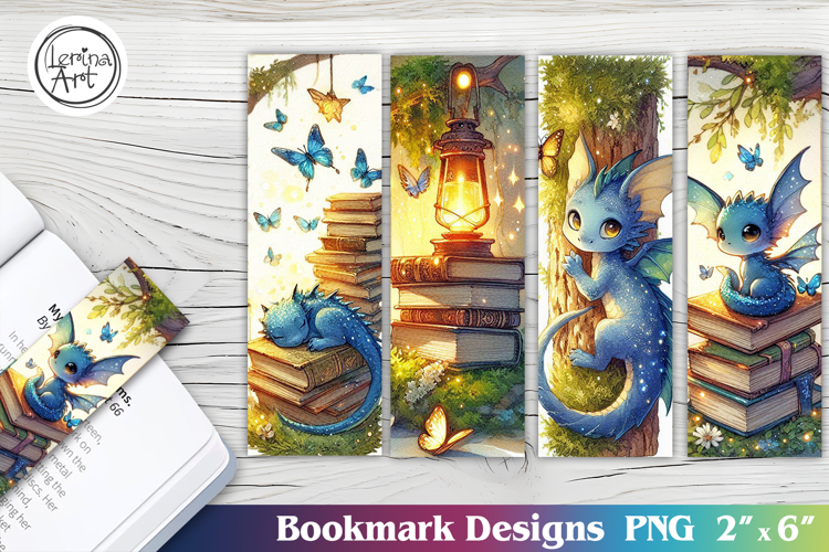 Cute Dragon Printable Bookmark 4 PNG