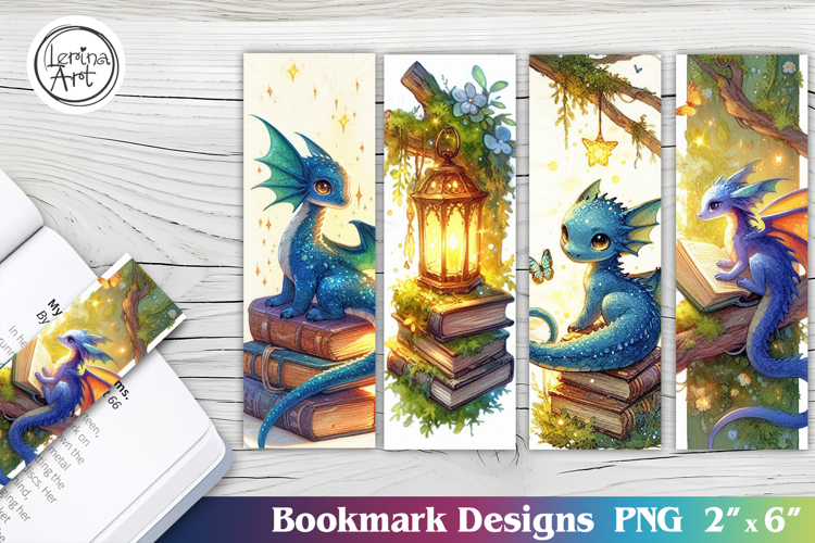 Cute Dragon Printable Bookmark 4 PNG