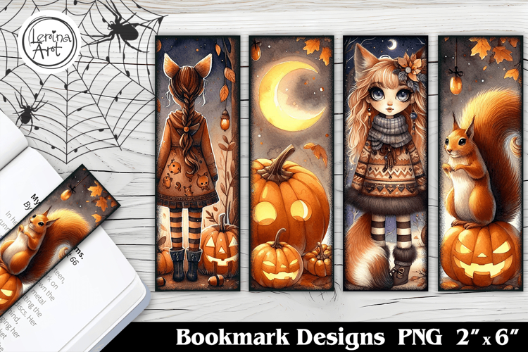 Cute Halloween Printable Bookmark 4 PNG
