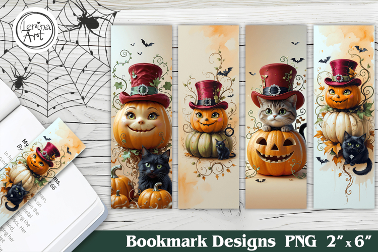 Halloween Pumpkin Printable Bookmark 4 PNG