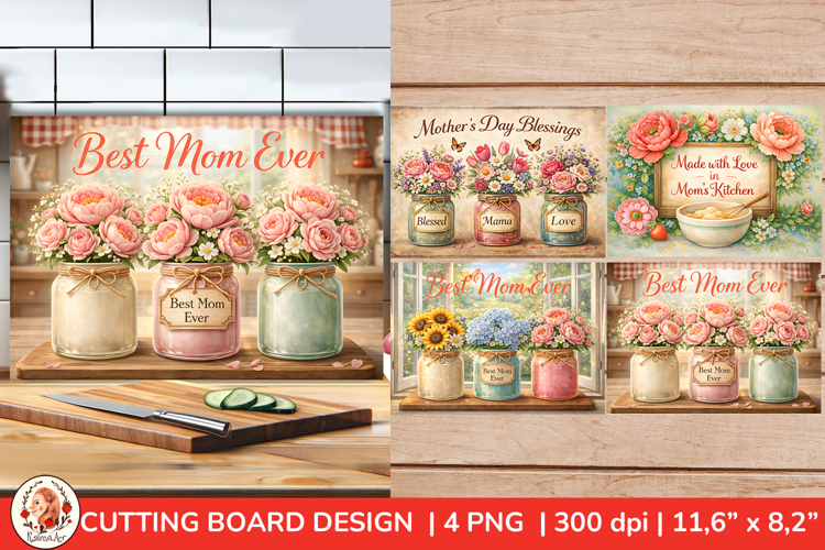 Moms Secret Ingredient, Mothers day cutting board PNG