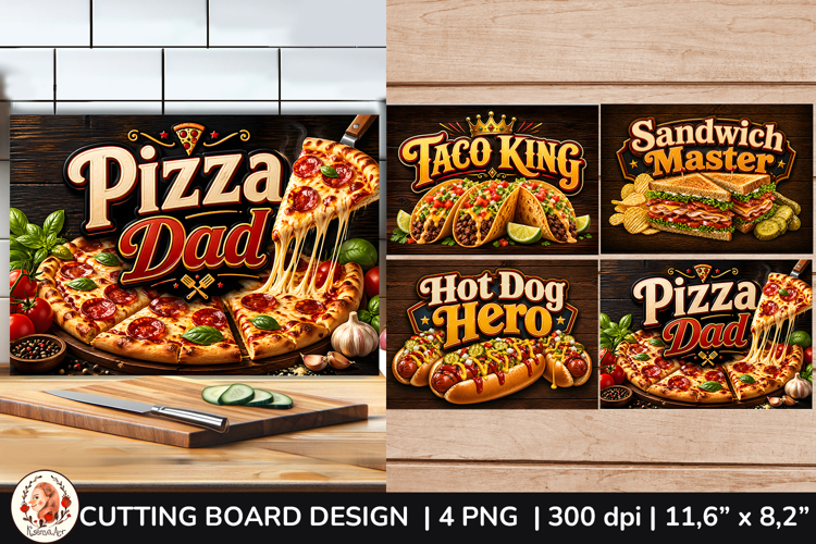 Father’s Day BBQ PNG Cutting Board Sublimation