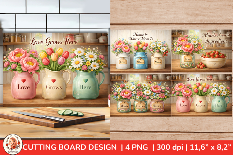 Moms Secret Ingredient, Mothers day cutting board PNG