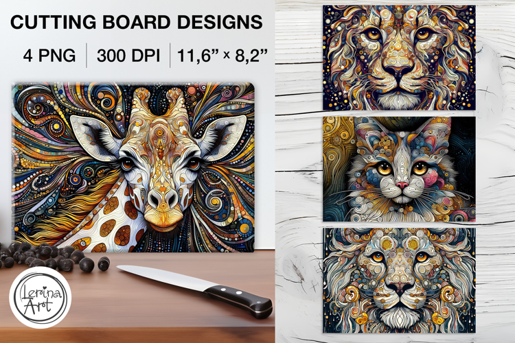 Animals Cutting Board Designs / 4 PNG